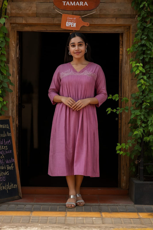Elegant Pink Cotton Kurta for Casual and Festive Wear